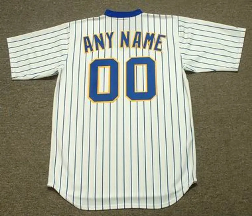 MILWAUKEE BREWERS 1980’s Majestic Cooperstown Throwback Home Jersey Customized “Any Name & Number(s)” 