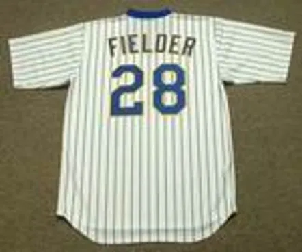 PRINCE FIELDER Milwaukee Brewers 1980’s Majestic Cooperstown Throwback Home Jersey 