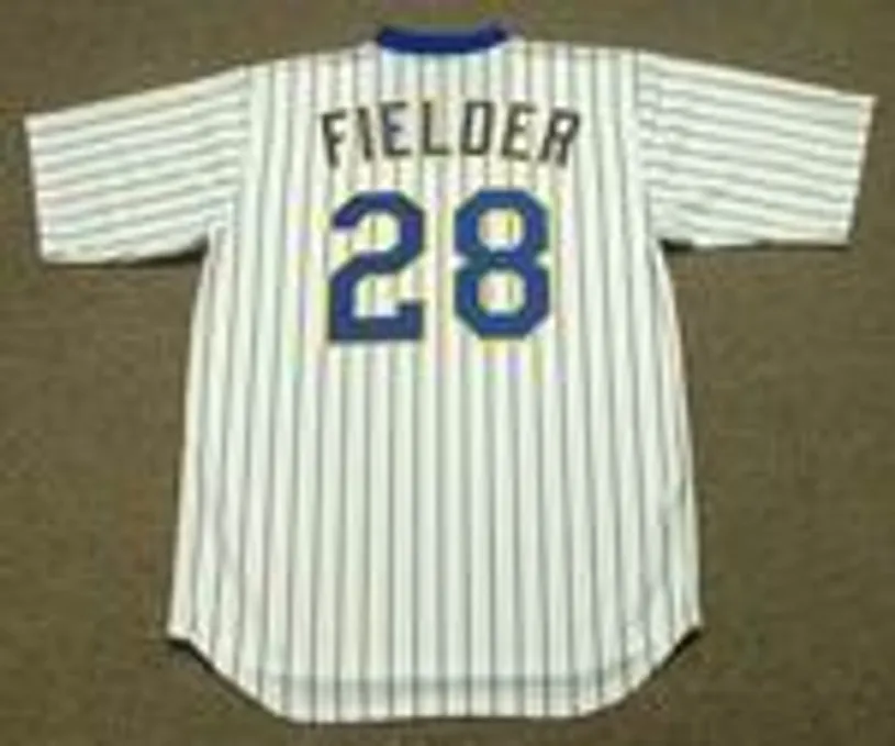PRINCE FIELDER Milwaukee Brewers 1980’s Majestic Cooperstown Throwback Home Jersey 
