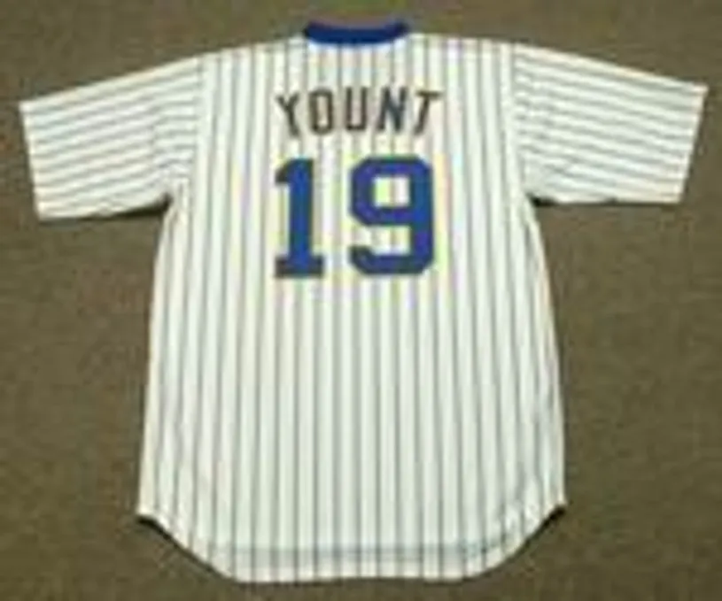 ROBIN YOUNT Milwaukee Brewers 1984 Majestic Cooperstown Throwback Home Jersey 