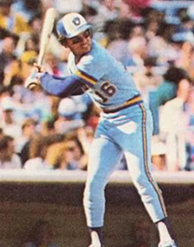 SIXTO LEZCANO Milwaukee Brewers 1975 Majestic Athletic Cooperstown Throwback Away Jersey 