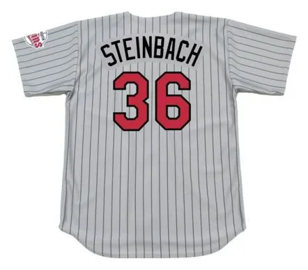TERRY STEINBACH Minnesota Twins 1997 Majestic Throwback Away Baseball Jersey 