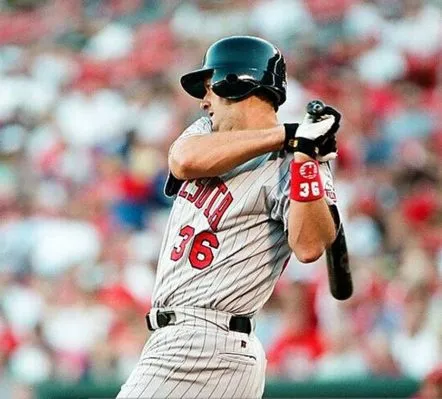 TERRY STEINBACH Minnesota Twins 1997 Majestic Throwback Away Baseball Jersey 