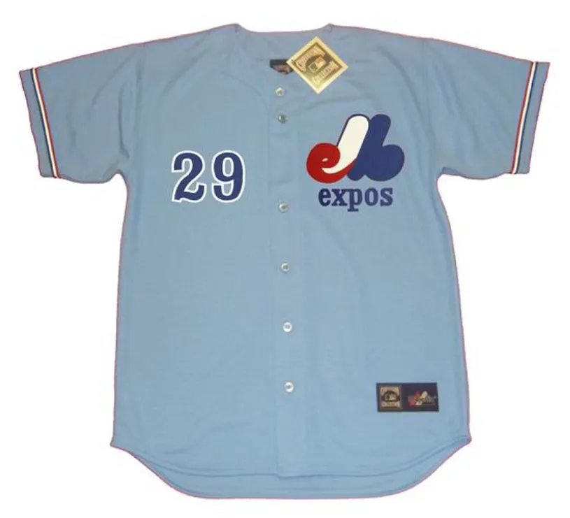 KEN SINGLETON Montreal Expos 1973 Majestic Cooperstown Away Baseball Jersey 