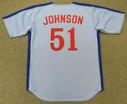 RANDY JOHNSON Montreal Expos 1988 Majestic Cooperstown Away Baseball Jersey 