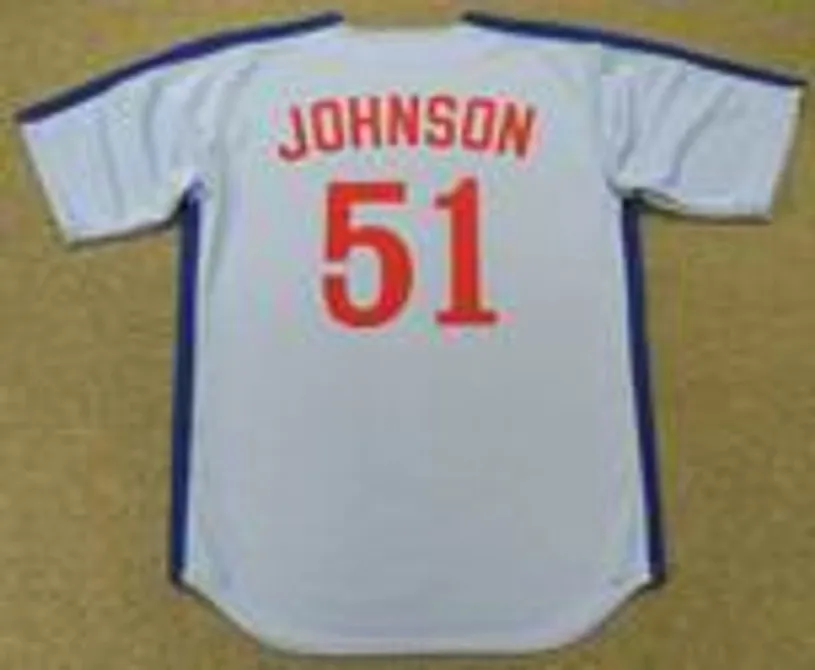 RANDY JOHNSON Montreal Expos 1988 Majestic Cooperstown Away Baseball Jersey 