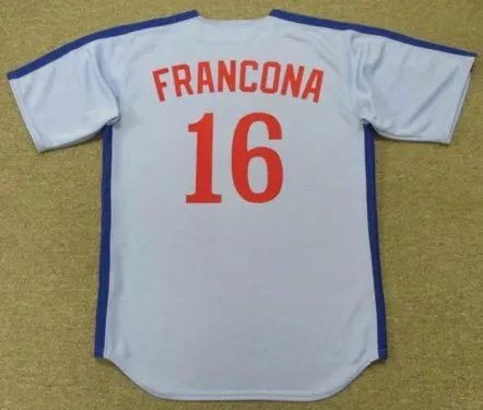 TERRY FRANCONA Montreal Expos 1983 Majestic Cooperstown Away Baseball Jersey 