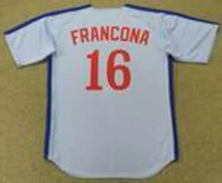 TERRY FRANCONA Montreal Expos 1983 Majestic Cooperstown Away Baseball Jersey 