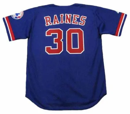 TIM RAINES Montreal Expos 2001 Majestic Throwback Baseball Jersey 