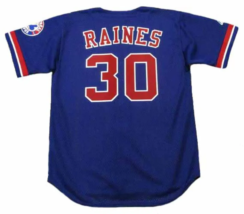 TIM RAINES Montreal Expos 2001 Majestic Throwback Baseball Jersey 