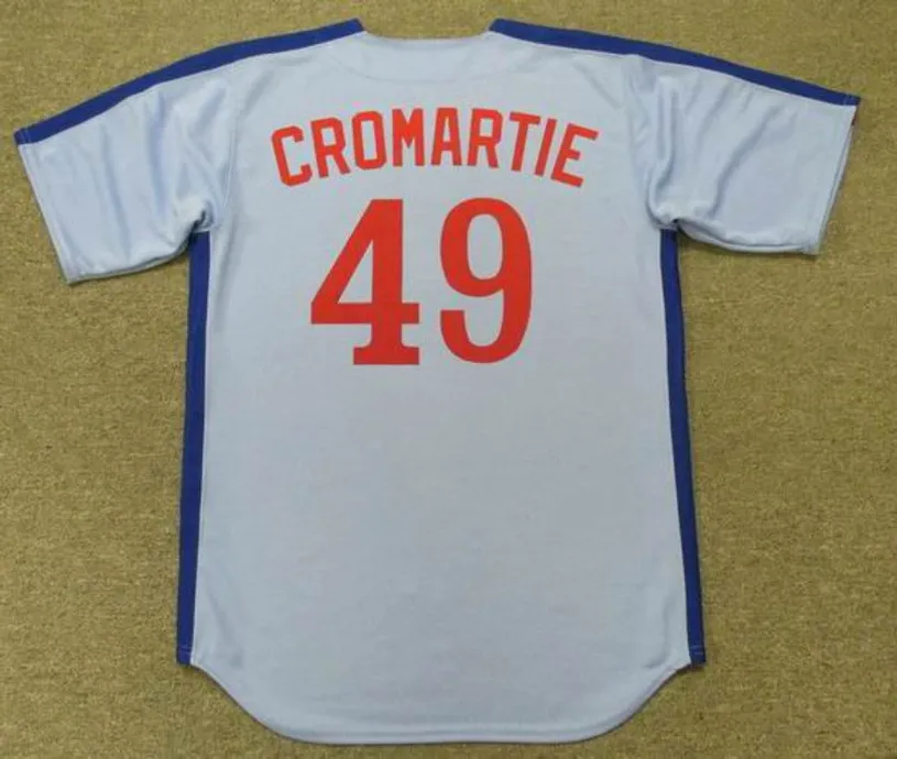WARREN CROMARTIE Montreal Expos 1981 Majestic Cooperstown Away Baseball Jersey 