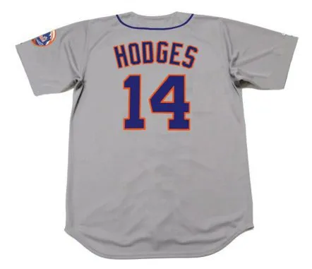 GIL HODGES New York Mets 1962 Away Majestic Baseball Throwback Jersey 