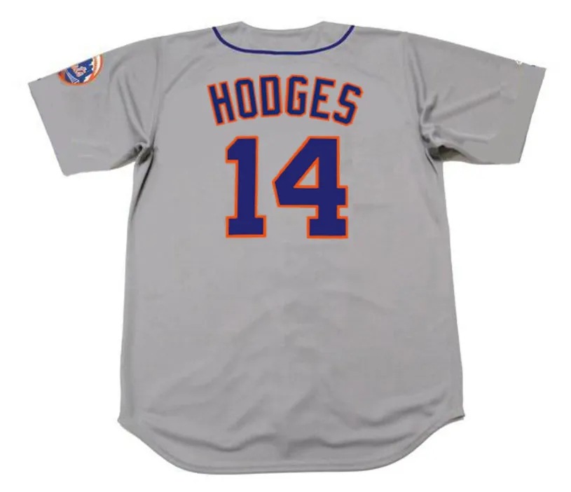 GIL HODGES New York Mets 1962 Away Majestic Baseball Throwback Jersey 