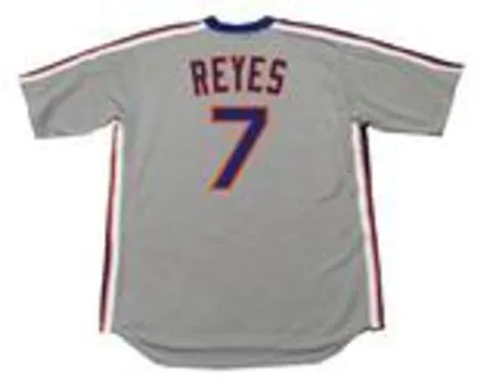 JOSE REYES New York Mets 1987 Majestic Cooperstown Away Baseball Jersey 