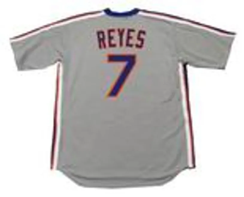 JOSE REYES New York Mets 1987 Majestic Cooperstown Away Baseball Jersey 