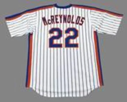 KEVIN McREYNOLDS New York Mets 1987 Majestic Cooperstown Home Baseball Jersey 