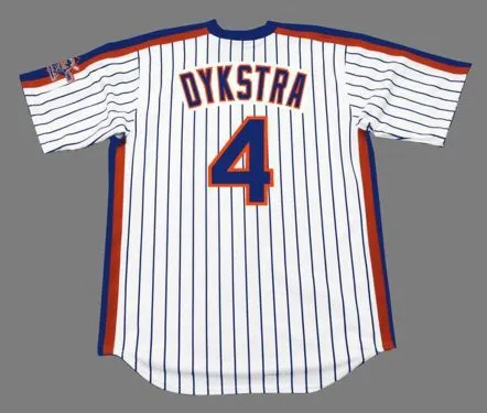 LENNY DYKSTRA New York Mets 1986 Majestic Cooperstown Home Baseball Jersey 