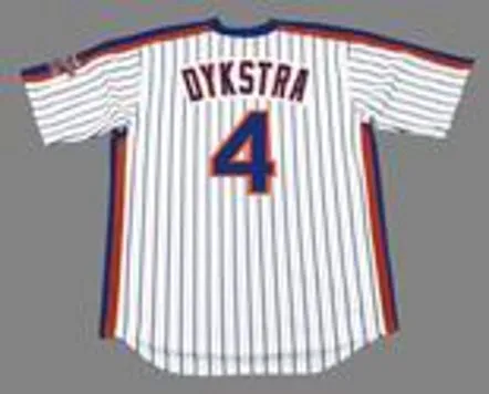 LENNY DYKSTRA New York Mets 1986 Majestic Cooperstown Home Baseball Jersey 