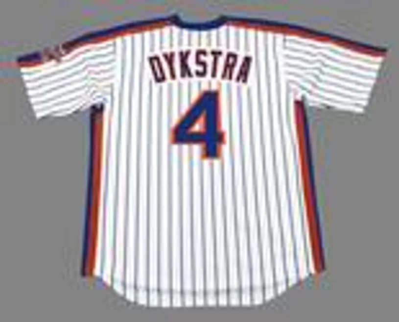 LENNY DYKSTRA New York Mets 1986 Majestic Cooperstown Home Baseball Jersey 