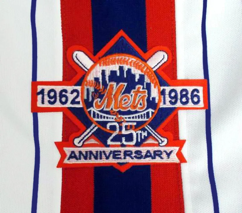 RAY KNIGHT New York Mets 1986 Majestic Cooperstown Home Baseball Jersey 