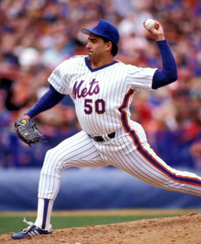 SID FERNANDEZ New York Mets 1986 Majestic Cooperstown Home Baseball Jersey 