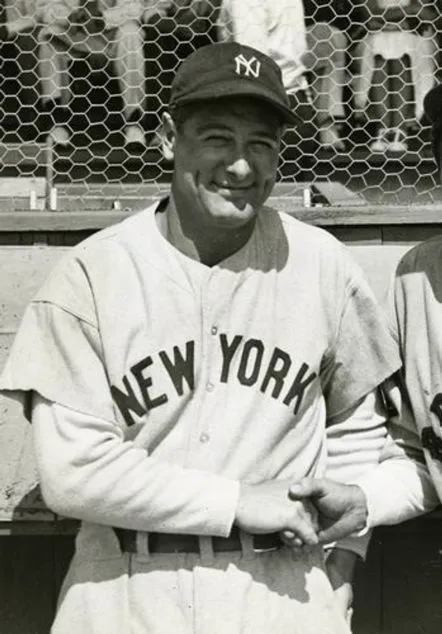 LOU GEHRIG New York Yankees 1939 Majestic Cooperstown Throwback Away Jersey 