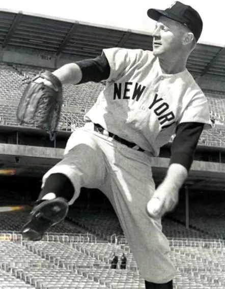 WHITEY FORD New York Yankees 1961 Majestic Cooperstown Away Jersey 