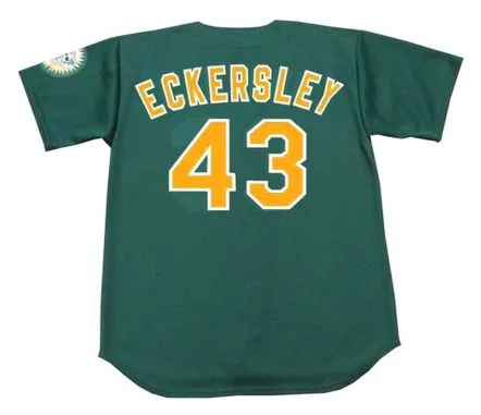 DENNIS ECKERSLEY Oakland Athletics 1994 Alternate Majestic Baseball Throwback Jersey 
