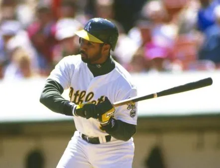 HAROLD BAINES Oakland Athletics 1991 Home Majestic Baseball Throwback Jersey 