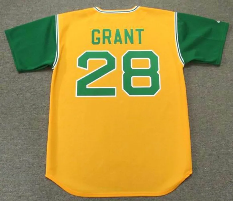 JIM “MUDCAT” GRANT Oakland Athletics 1969 Majestic Cooperstown Baseball Jersey 