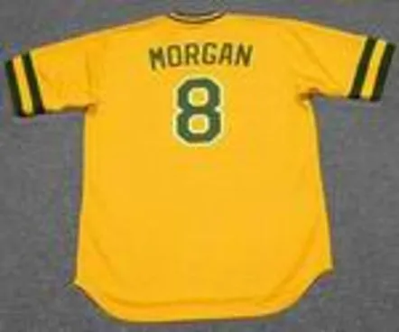 JOE MORGAN Oakland Athletics 1984 Majestic Cooperstown Throwback Baseball Jersey 