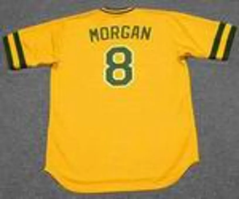 JOE MORGAN Oakland Athletics 1984 Majestic Cooperstown Throwback Baseball Jersey 