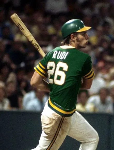 JOE RUDI Oakland Athletics 1973 Majestic Cooperstown Away Baseball Jersey 