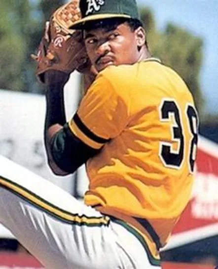 JOSE RIJO Oakland Athletics 1986 Majestic Cooperstown Throwback Baseball Jersey 