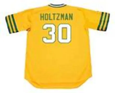 KEN HOLTZMAN Oakland Athletics 1972 Majestic Cooperstown Baseball Jersey 