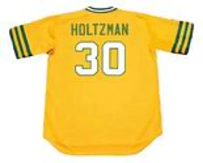 KEN HOLTZMAN Oakland Athletics 1972 Majestic Cooperstown Baseball Jersey 
