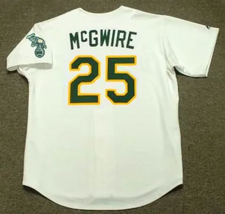 MARK McGWIRE Oakland Athletics 1989 Home Majestic Baseball Throwback Jersey 