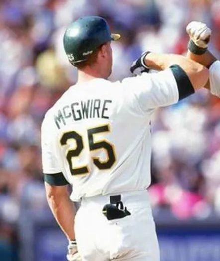 MARK McGWIRE Oakland Athletics 1989 Home Majestic Baseball Throwback Jersey 
