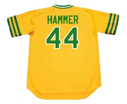 MC HAMMER Oakland Athletics 1970’s Majestic Cooperstown Throwback Baseball Jersey 