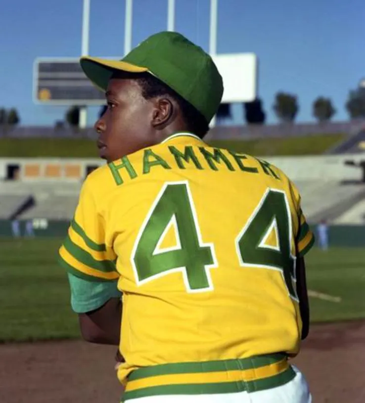 MC HAMMER Oakland Athletics 1970’s Majestic Cooperstown Throwback Baseball Jersey 