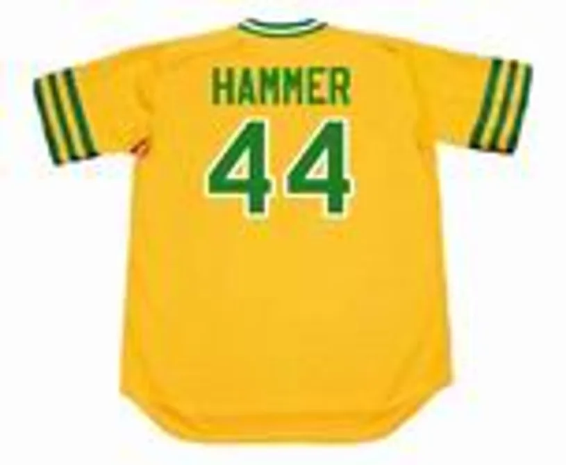 MC HAMMER Oakland Athletics 1970’s Majestic Cooperstown Throwback Baseball Jersey 