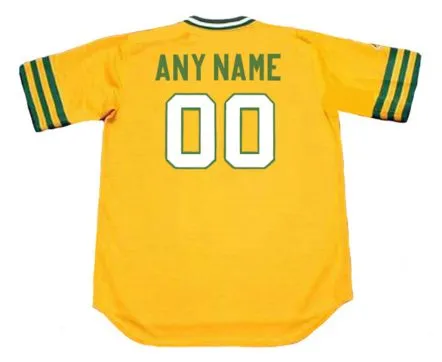 OAKLAND ATHLETICS 1973 Majestic Cooperstown Throwback Jersey Customized “Any Name & Number(s)” 