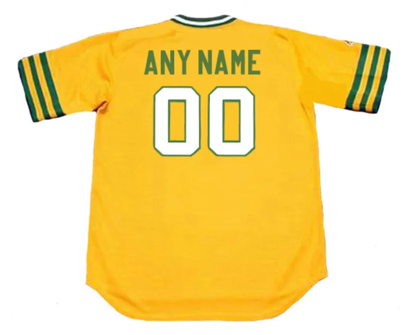 OAKLAND ATHLETICS 1973 Majestic Cooperstown Throwback Jersey Customized “Any Name & Number(s)” 