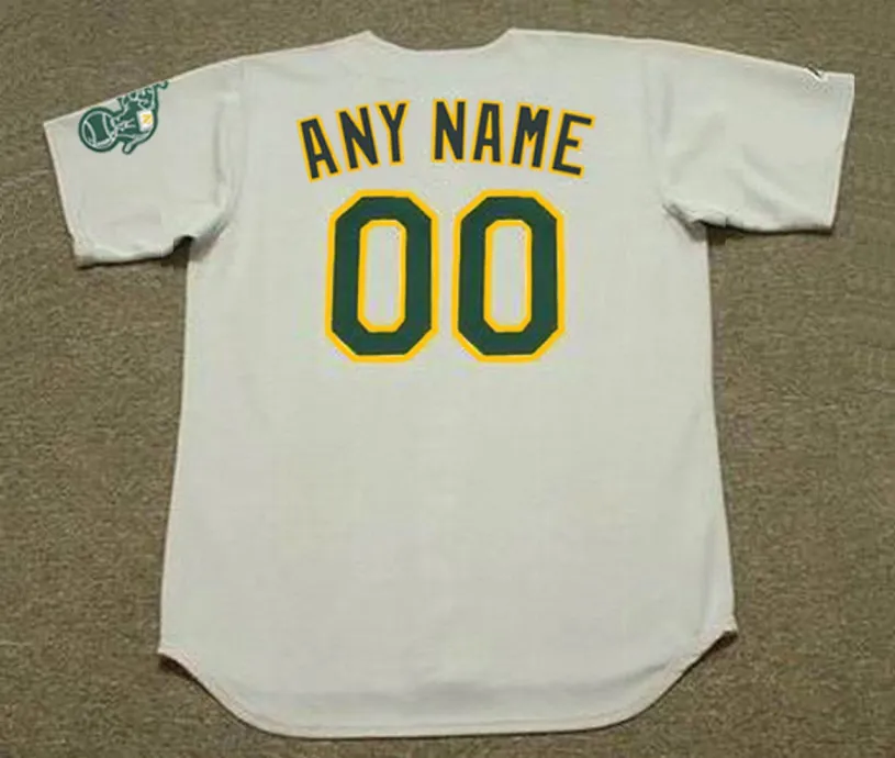 OAKLAND ATHLETICS 2000’s Away Majestic Throwback Jersey Customized “Any Name & Number(s)” 