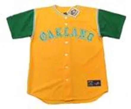 REGGIE JACKSON Oakland Athletics 1968 Majestic Baseball Throwback Jersey 