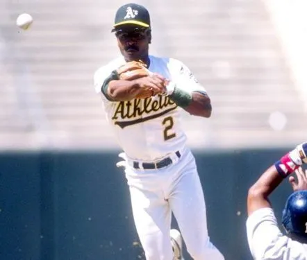 TONY PHILLIPS Oakland Athletics 1989 Home Majestic Baseball Throwback Jersey 
