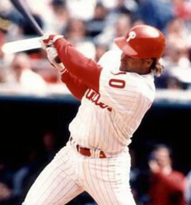 DARREN DAULTON Philadelphia Phillies 1993 Majestic Throwback Home Baseball Jersey 