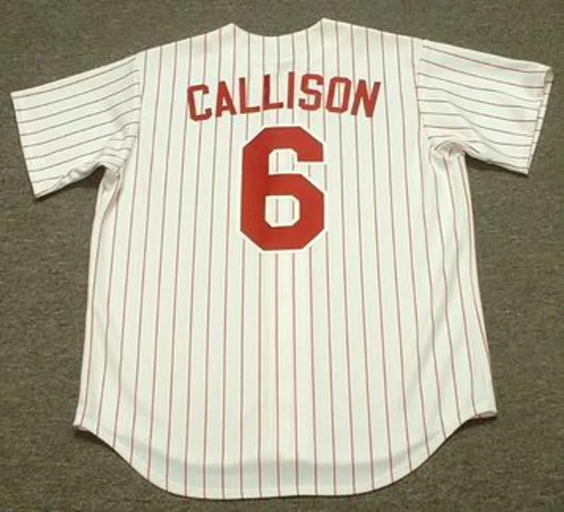 JOHNNY CALLISON Philadelphia Phillies 1960’s Majestic Throwback Baseball Jersey 