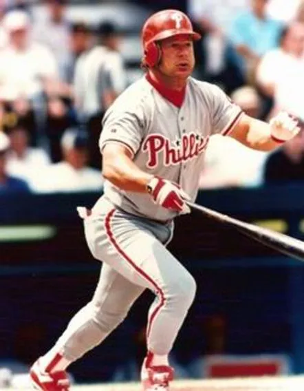 LENNY DYKSTRA Philadelphia Phillies 1993 Majestic Throwback Away Baseball Jersey 