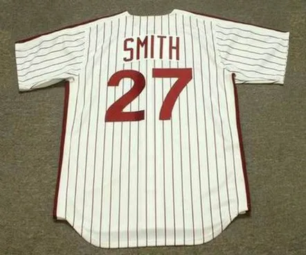 LONNIE SMITH Philadelphia Phillies 1980 Majestic Cooperstown Throwback Home Baseball Jersey 